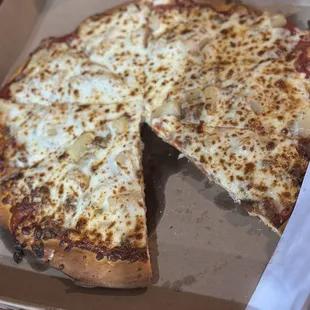 Pineapple and sausage (I think)