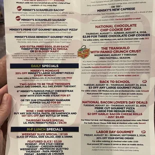 menu, sushi and sashimi