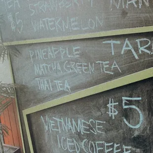 chalk writing on a blackboard