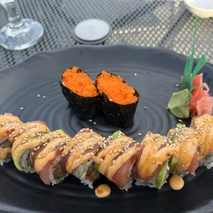 Smelt Egg (Masago) Red Dragon Roll