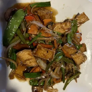 Ginger tofu and vegetable dish