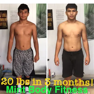 Football client added 20 pounds of muscles with the MBF program.