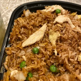 rice with chicken and peas