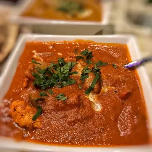 Chicken Tikka Masala, spice level 6 out of 10.