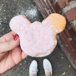 Candy cane beignets! Holiday time only!