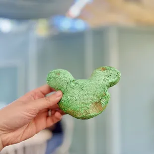 Tangy Apple Mickey-shaped Beignets - 3 pack with caramel sauce. Sauce was sooooo good!