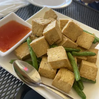 Salt & Pepper Tofu w/String Beans "Dau Hu Chien"