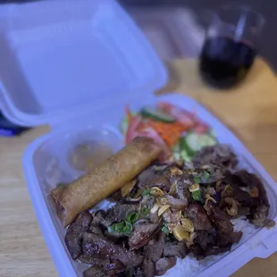 Grilled Pork Rice Plate (To Go)