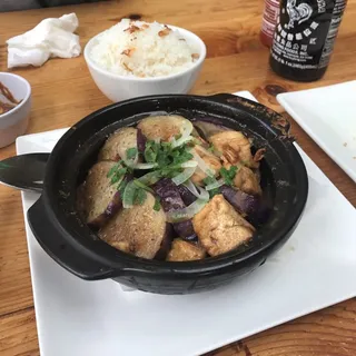 Tofu & Eggplant Clay Pot