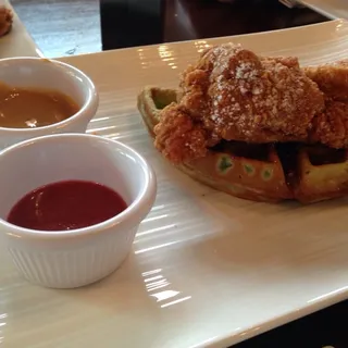 Fried Chicken & Green Waffle