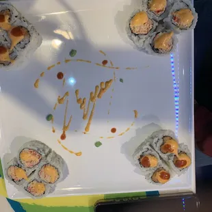 Spicy Crab Roll and Spicy Dynamite Roll
