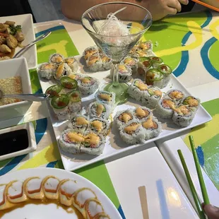 sushi and sashimi, food, sashimi, sushi
