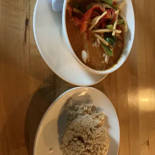 Red Curry with rice on the side