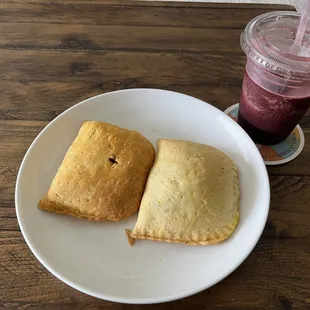 two pastries on a plate