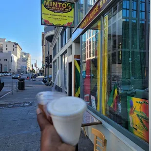 The white one is soursop and hemp milk. The other one  is a mixture of seamoss and some other goodies!!!