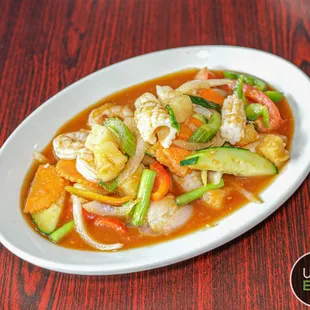 sweet and sour seafood