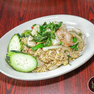 green curry fried rice seafood