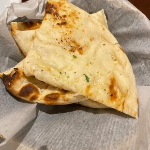 a piece of flat bread