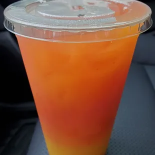 Passion fruit mixed with strawberry - Excellent!