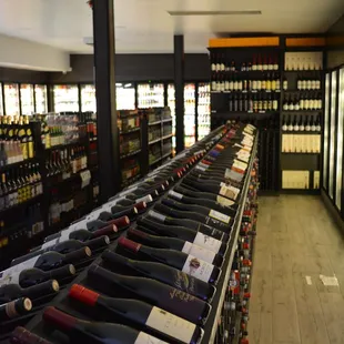 rows of bottles of wine
