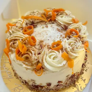 Carrot cake with cream cheese frosting