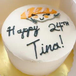 Sushi themed vanilla strawberry cake