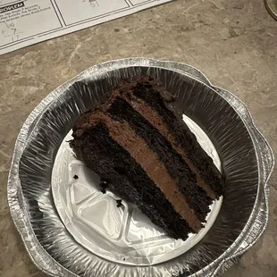 Chocolate mousse cake (I do not recommend. Tastes like grocery store chocolate cake)