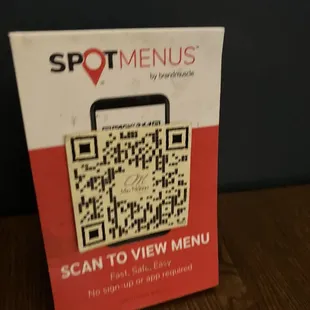 a qr code on a box