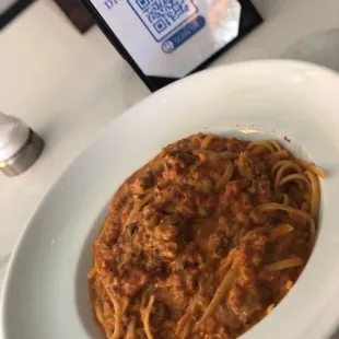 a plate of pasta