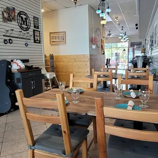 View of the dining area