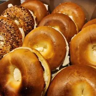 Bagels with Philadelphia cream cheese