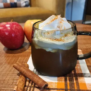 Caramel Apple Cinnamon with whipped cream