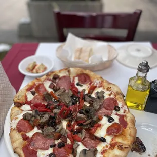 pizza, food