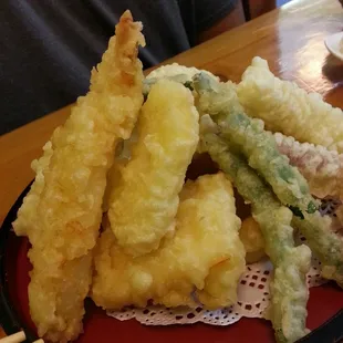 Seafood tempura.