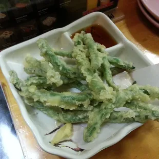 Complimentary Tempura Green Beans!