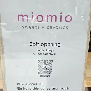 Outside Sign (Soft Opening)