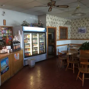 the inside of a restaurant
