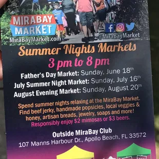 a flyer for the market