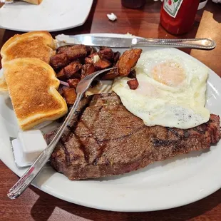 Steak and eggs