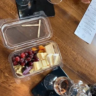 Charcuterie Box and two wine flights