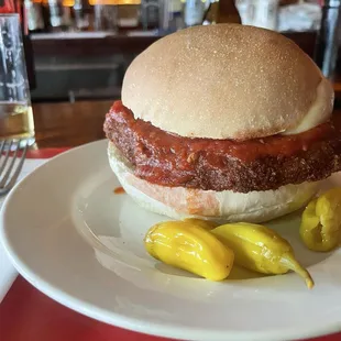 Excellent veal parm sandwich!  Hot!!