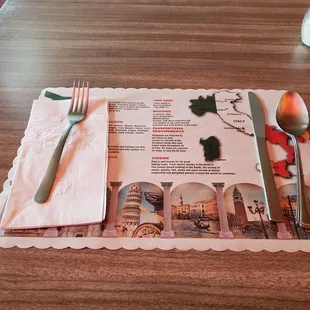 a place setting for a meal
