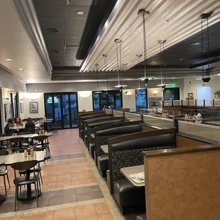 the inside of a restaurant