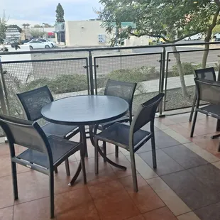 Outdoor seating.