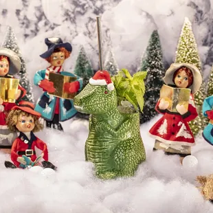 SANTAREX - Cazadores Blanco Tequila, Ilegal Joven Mezcal, Branca Menta, Crème de Cacao, Serrano, Coconut, Cinnamon, Pineapple, Lime, Mint