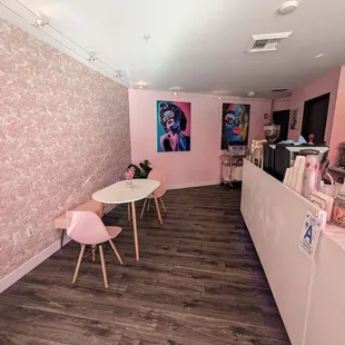 the interior of a salon