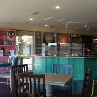 Taken from corner of seating area looking at display/checkout counter