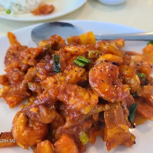  plate of food on a table