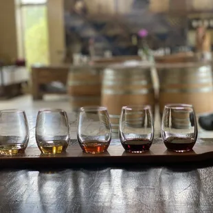 Dessert wine flight