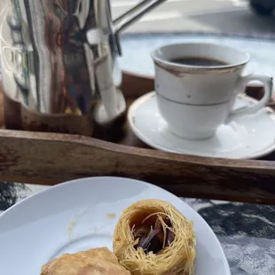 The most delicious Turkish coffee + baklava I&apos;ve ever had!